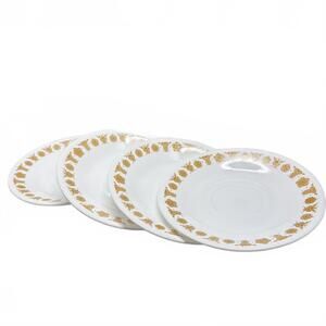 Set of 4 Vintage Corelle floral pattern dessert plates or saucers